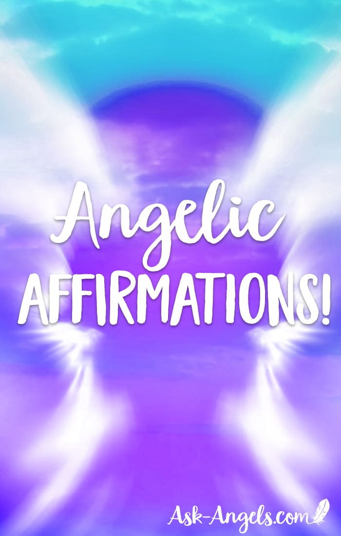 Angel Affirmations are a wonderful way to increase your connection with your angels, and positively improve your life. A positive affirmation starts with I AM and declares what you want as if it is already manifest. Learn the top Angelic Affirmations here now! #affirm #manifest #angels #spirituality #iam