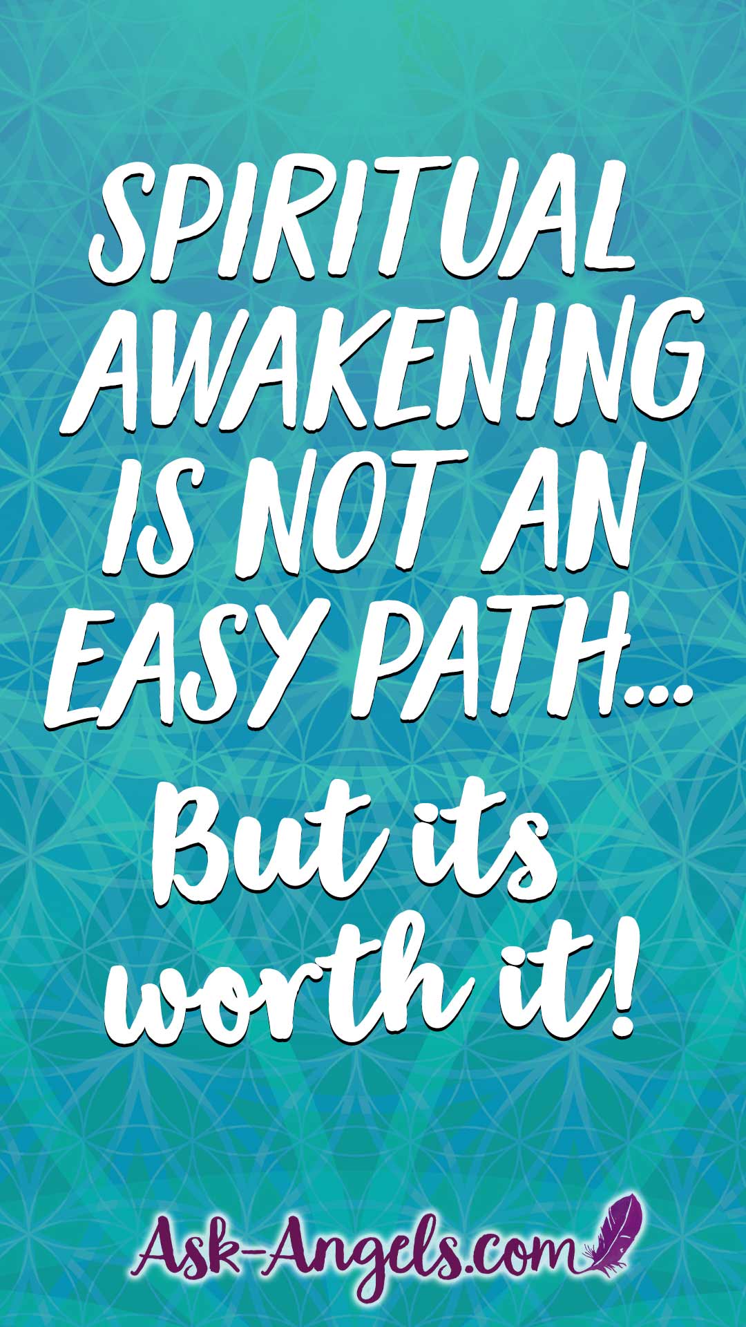 Spiritual Awakening is not an easy path... But its worth it!