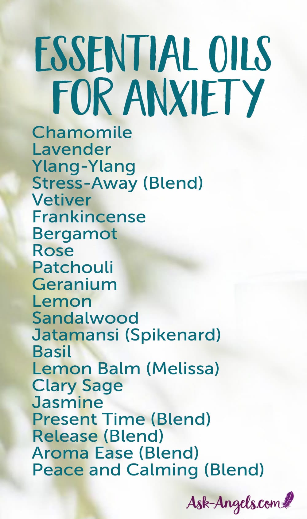 21 Essential Oils for Anxiety
