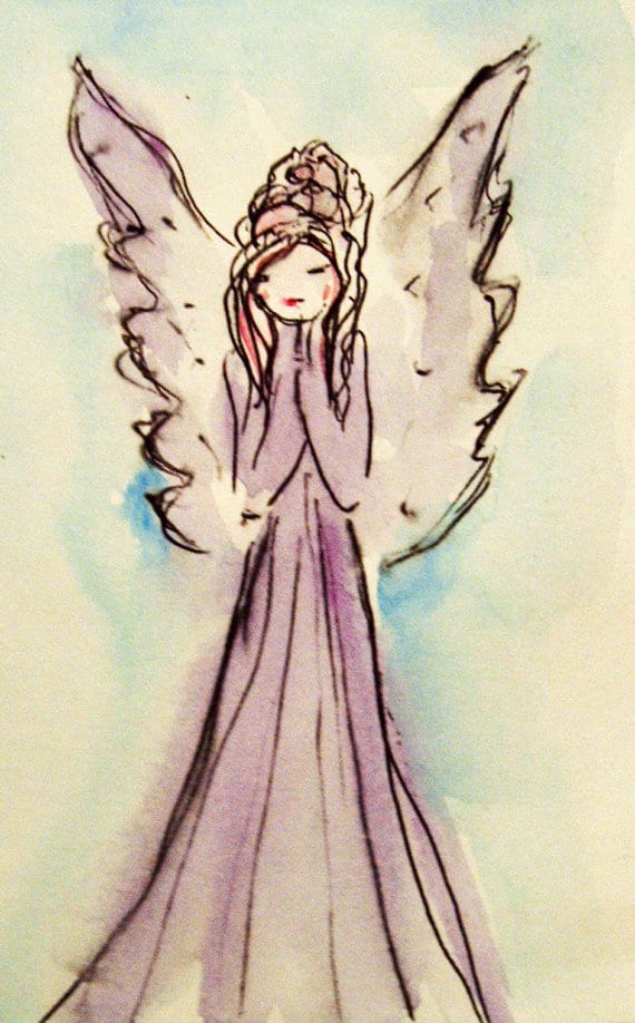 Guardian Angel Painting - Kristina Valic