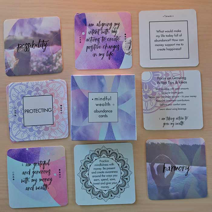 Mindful Wealth Affirmation Cards in the Goddess Provisions Box