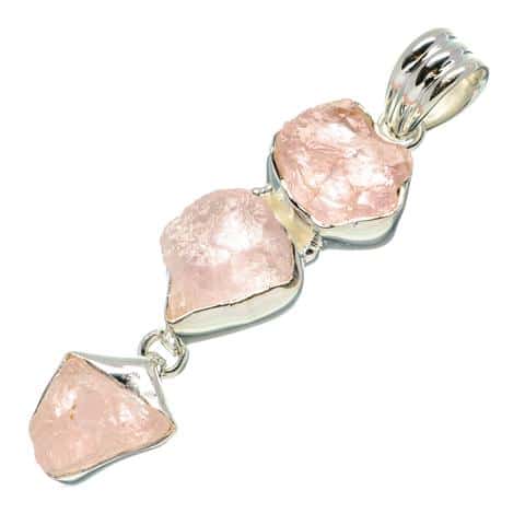 Rose Quartz Crystal Jewelry for Heart Chakra Healing